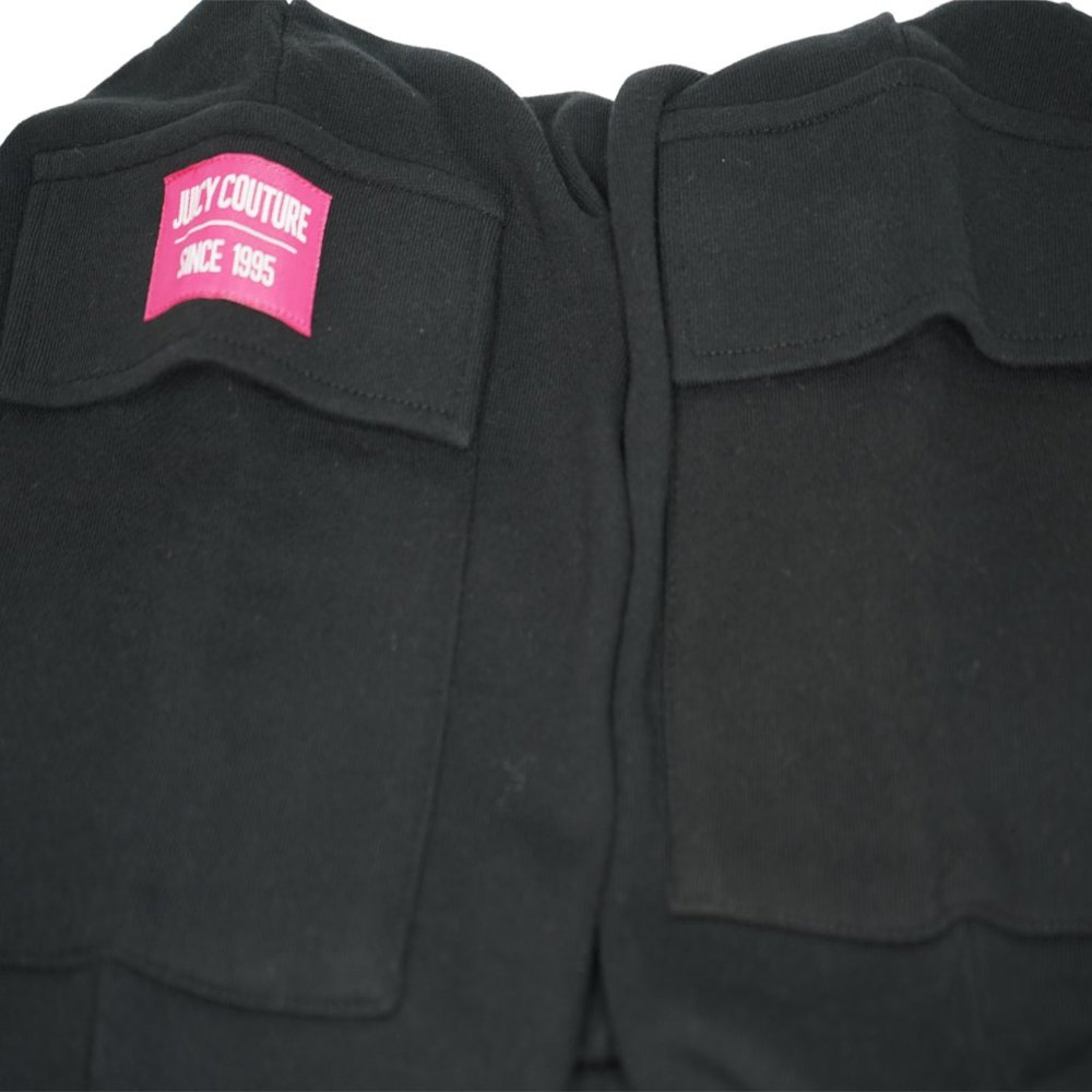 Cargo Jogger Sweat Pants Velour Black Joggers S - Picture 3 of 6